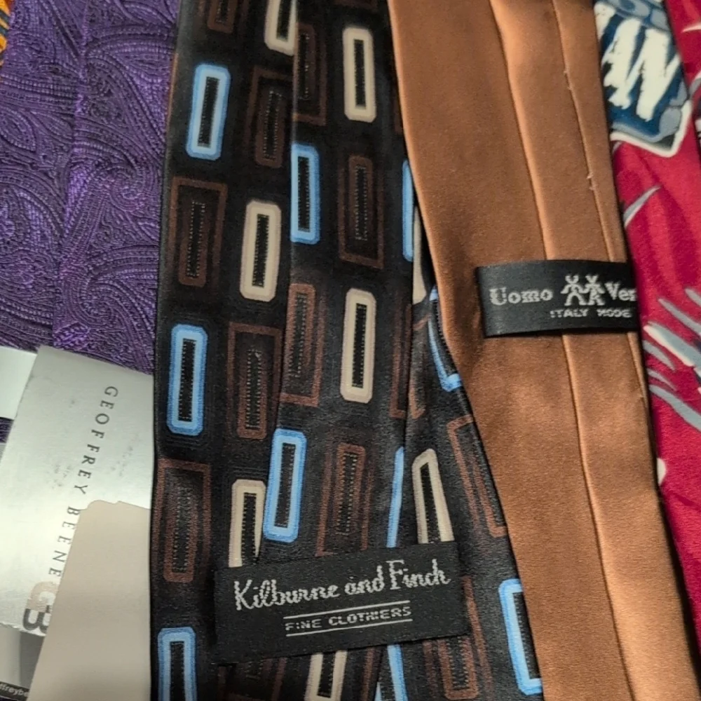 12 Lot Mens Ties Frank Sinatra Don Loper Fratello Uomo Venetto Kilburne & Finch - Picture 13 of 16